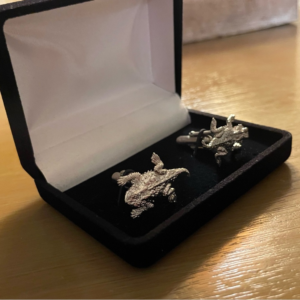 Horned Lizard Creations | Horned Toad Nickel Cuff Links